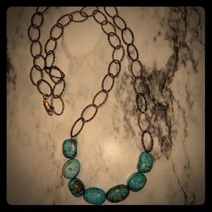 Long turquoise necklace
